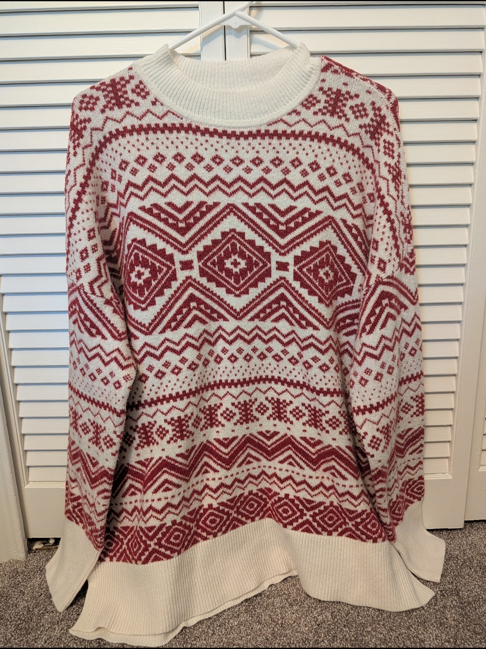 LOFT Nordic Fair Isle Holiday Sweater - Women's XL